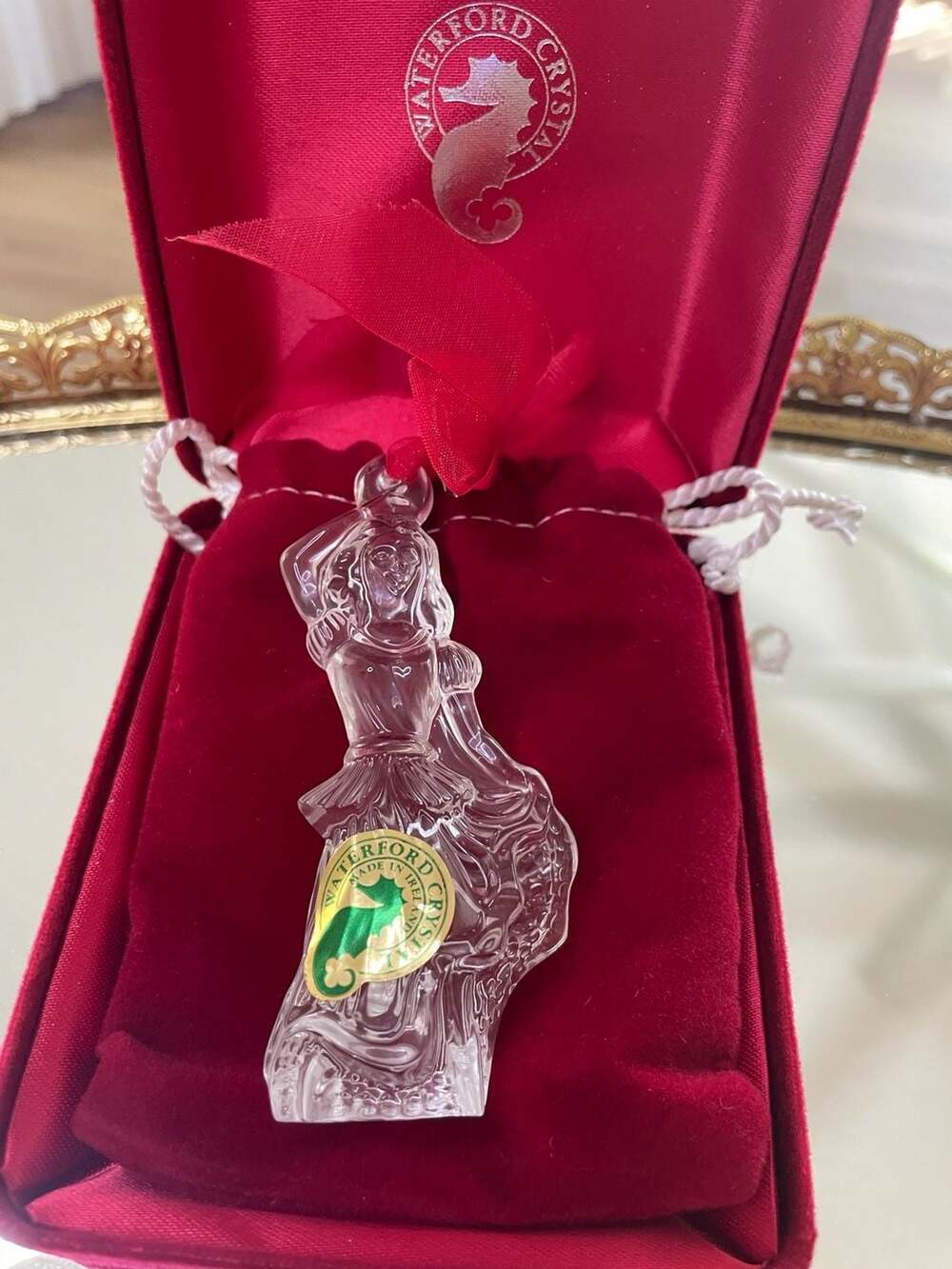 Waterford Crystal 12 Days of Christmas 9 Nine Ladies Dancing Ornament